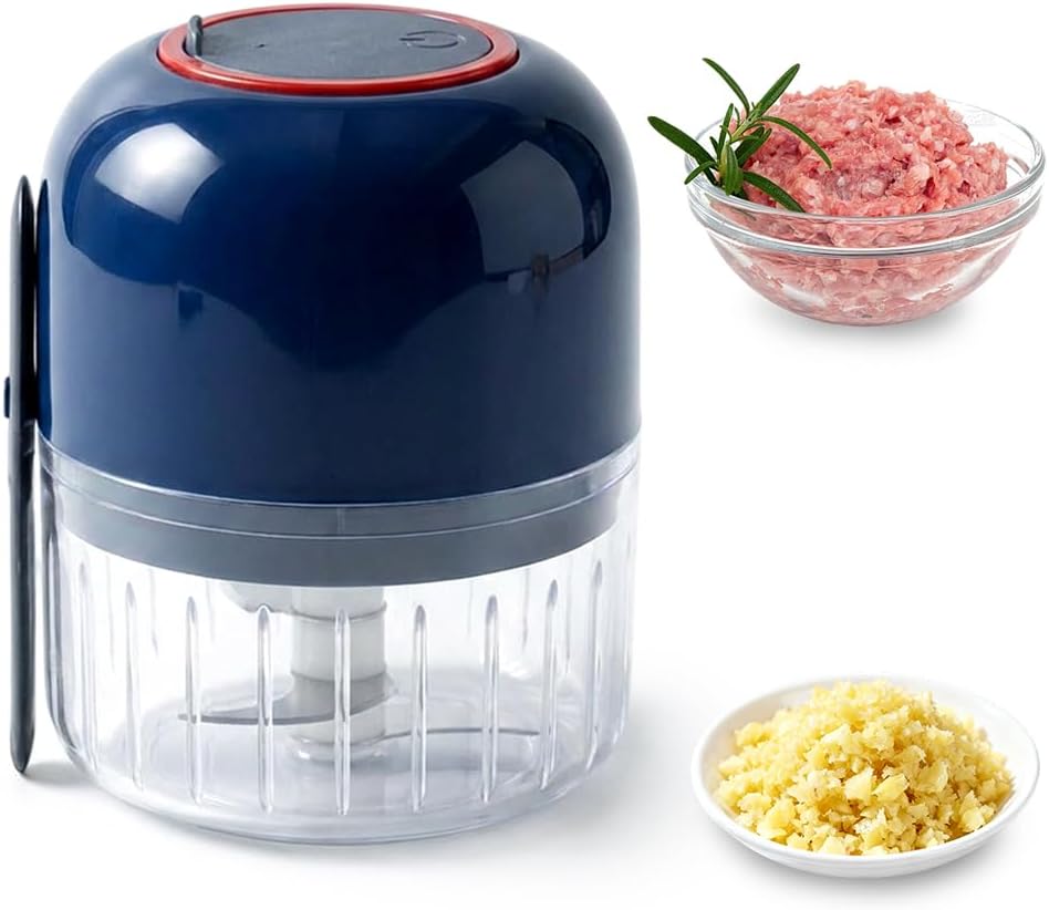 Electric Garlic Chopper, 2026 New Household Electric Garlic Crusher, Portable Cordless Mini Food Chopper Garlic Mincer for Garlic, Onion, Ginger, Chili, Spices and Fruit
