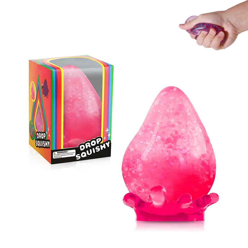 Water Drop Squeeze Squishies, Dream Squishy Drop Squishy Stress Ball, Soft Fidget Stress Ball,Nice Stress Cube-Drop Gifts for Anxiety Relief Office