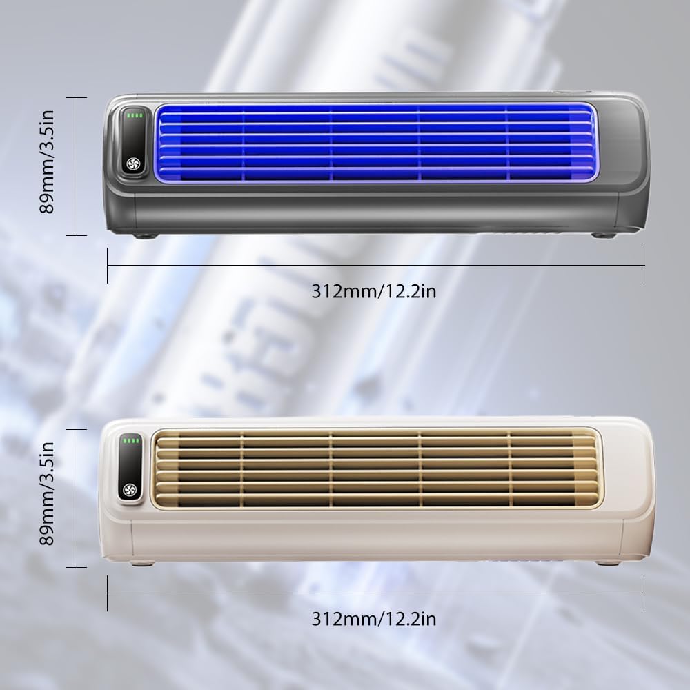 Portable Air Conditioner, 2026 New Cooling Fan with 3 Speeds & LED Touch Screen, USB Charging Adjustable Mini Cooling Fan for Bedroom Office Home