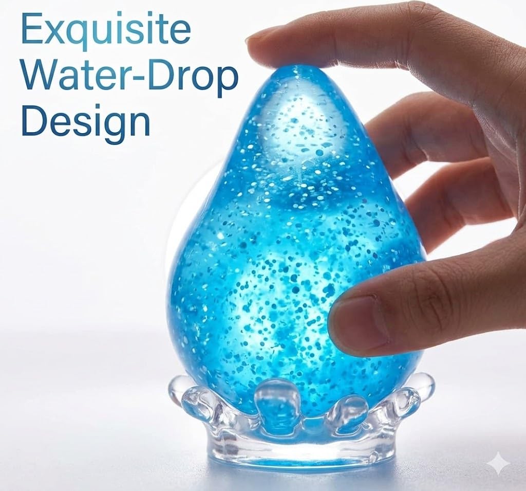 Water Drop Squeeze Squishies, Dream Squishy Drop Squishy Stress Ball, Soft Fidget Stress Ball,Nice Stress Cube-Drop Gifts for Anxiety Relief Office