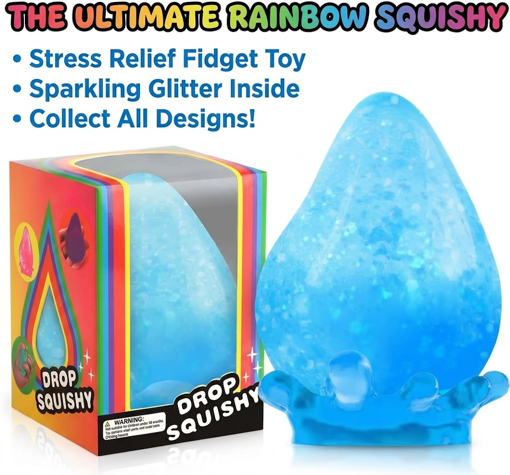 Water Drop Squeeze Squishies, Dream Squishy Drop Squishy Stress Ball, Soft Fidget Stress Ball,Nice Stress Cube-Drop Gifts for Anxiety Relief Office