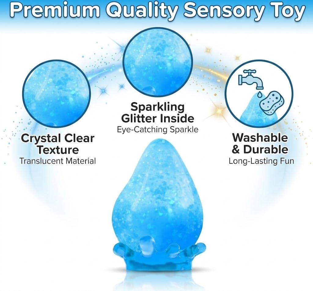 Water Drop Squeeze Squishies, Dream Squishy Drop Squishy Stress Ball, Soft Fidget Stress Ball,Nice Stress Cube-Drop Gifts for Anxiety Relief Office