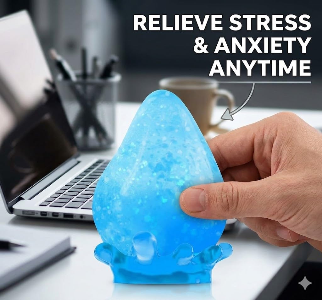 Water Drop Squeeze Squishies, Dream Squishy Drop Squishy Stress Ball, Soft Fidget Stress Ball,Nice Stress Cube-Drop Gifts for Anxiety Relief Office
